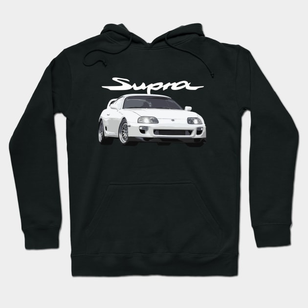 MK4 4 SUPRA 2JZ-GTE SUPER WHITE JDM Hoodie by cowtown_cowboy